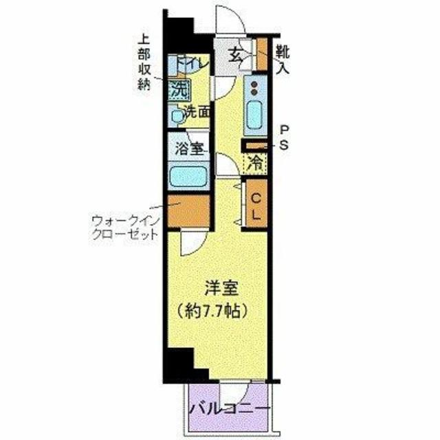 デュアレス千代田三崎町(1K/9階)の間取り写真