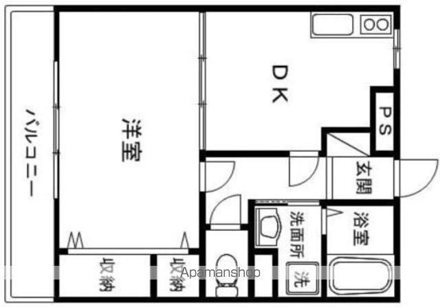レジデンス学園(1DK/2階)の間取り写真