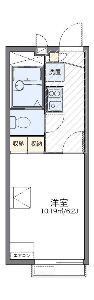 レオパレスイーストII(1K/1階)の間取り写真