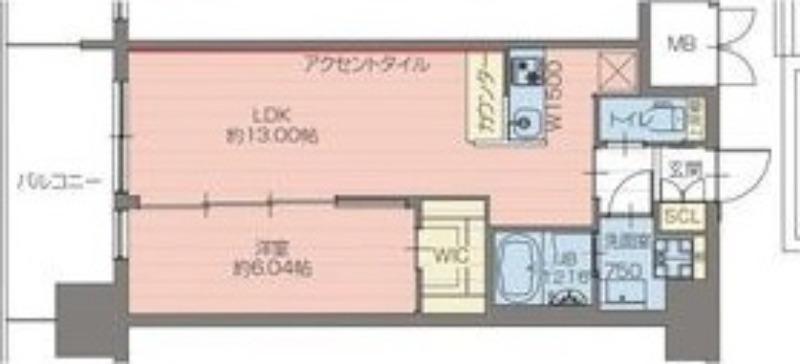 プレジオ梅田(1LDK/7階)の間取り写真