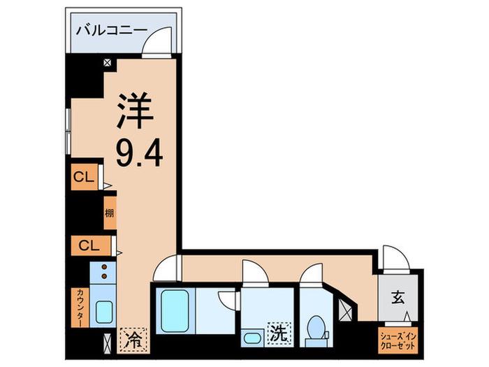 WHARF文京茗荷谷(ワンルーム/2階)の間取り写真
