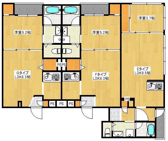 なごみマンション(1LDK/3階)の間取り写真