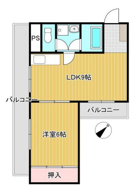 七福ビル桶屋町(1LDK/8階)の間取り写真