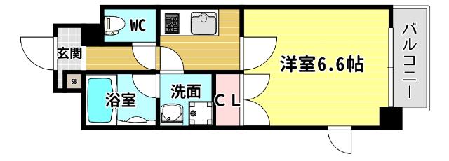 MONOLITH(1K/8階)の間取り写真