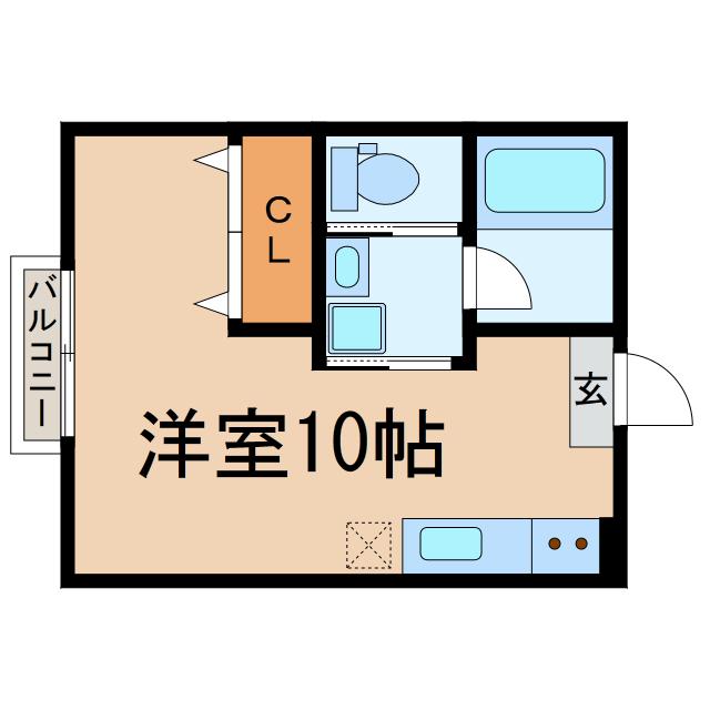 LE GIOIE豊山(ワンルーム/2階)の間取り写真