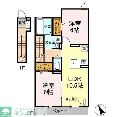 GFHILLS(2LDK/2階)の間取り写真
