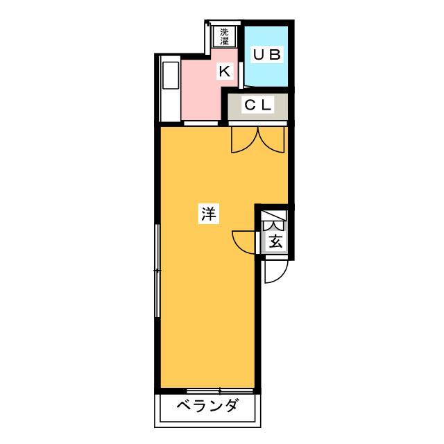PONT CYPRES(1K/1階)の間取り写真