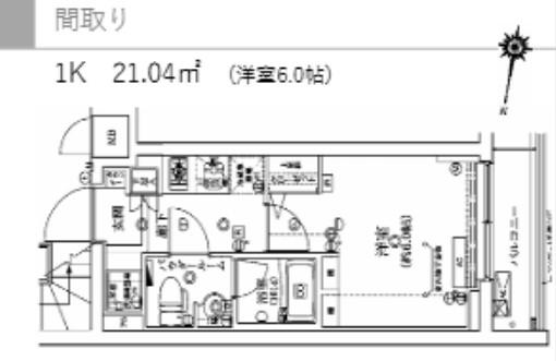 ARTESSIMO CARO アルテシモ カーロ(1K/2階)の間取り写真