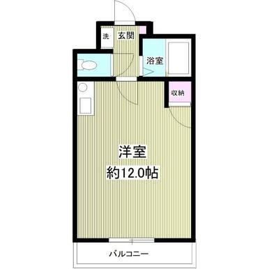 グランドソレイユ(ワンルーム/4階)の間取り写真