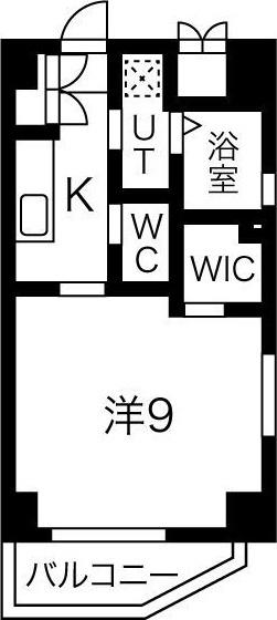 ADUSAY(1K/4階)の間取り写真