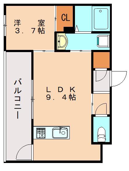 リアンレガーロ雑餉隈駅II(1LDK/3階)の間取り写真
