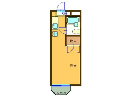 グレース(1K/2階)の間取り写真