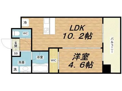 プレジオ阿波座(1LDK/12階)の間取り写真