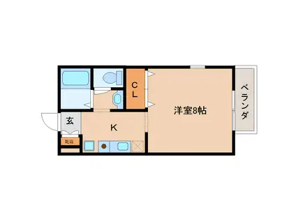 プレミールアオノ(1K/1階)の間取り写真