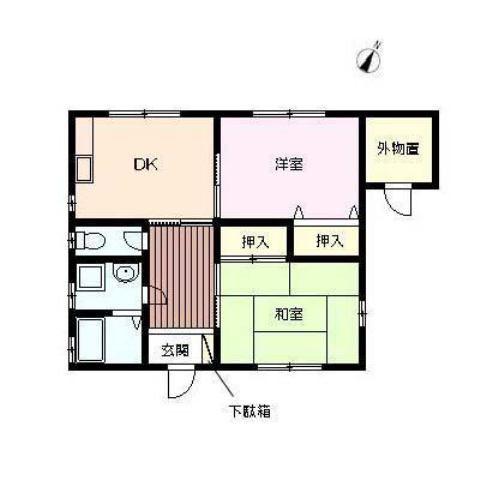 セパレシア(2DK/1階)の間取り写真