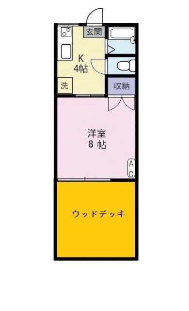 コーポフォーリーブス(1K/1階)の間取り写真