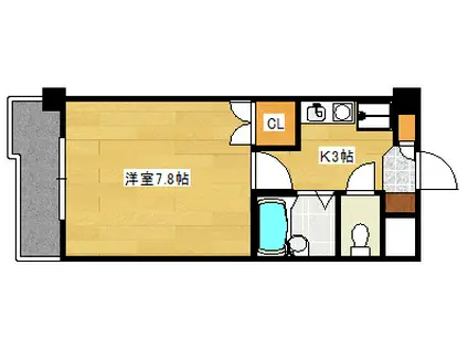 ドミトリー庚午 壱番館(1K/2階)の間取り写真