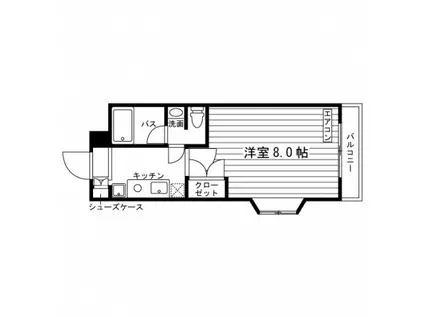 LEVIER21(1K/3階)の間取り写真