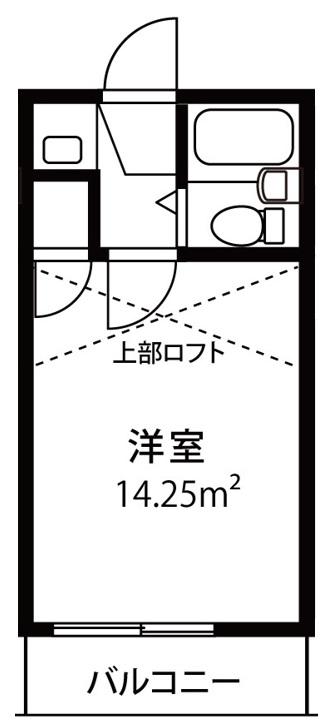 JR横浜線 矢部駅 徒歩10分 2階建 築39年(1K/2階)の間取り写真
