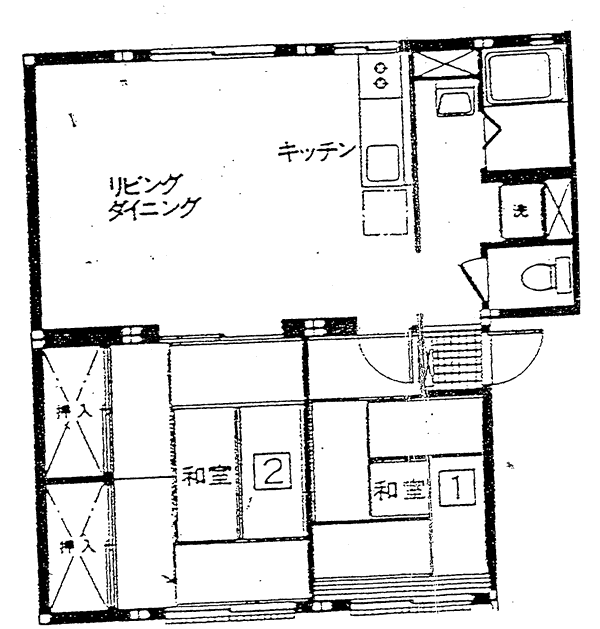 ソファレ若葉(2LDK/2階)の間取り写真