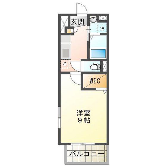 K SMART HISAI(1K/4階)の間取り写真