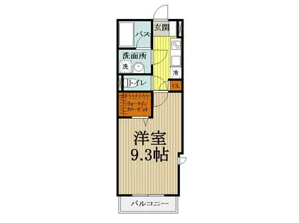 VENT ARRIERE(1K/1階)の間取り写真