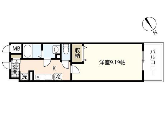 第26友建ビル(1K/6階)の間取り写真