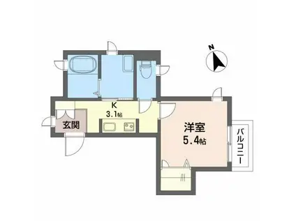シャーメゾン桜通二高前(1K/2階)の間取り写真
