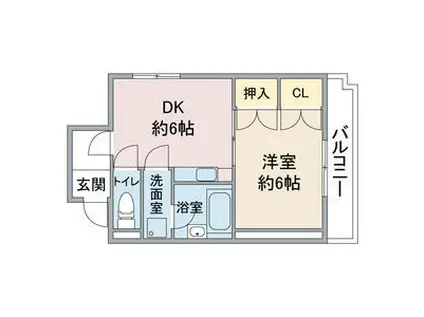 フィープル一社(1DK/3階)の間取り写真
