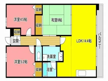 アプリーレ垂水(3LDK/8階)の間取り写真
