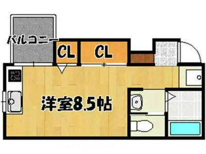 リープラス藤江(1K/1階)の間取り写真