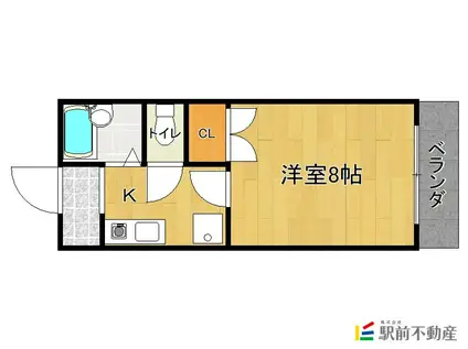 リファレンス佐賀大前(1K/3階)の間取り写真