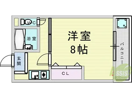 ハイムノーベル(1K/2階)の間取り写真