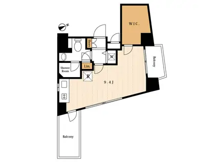 ラフィネ白金高輪(ワンルーム/5階)の間取り写真