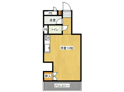 サンシティー丸山A(ワンルーム/1階)の間取り写真