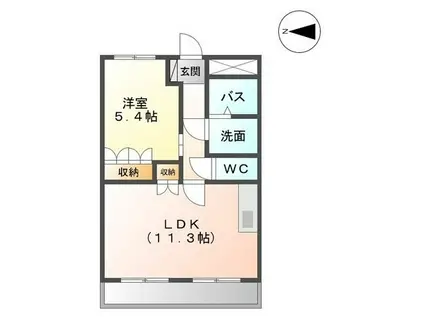 LION HIKARI(1LDK/2階)の間取り写真