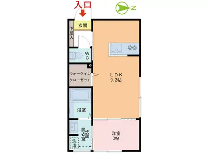 ECLATVII(1LDK/2階)の間取り写真