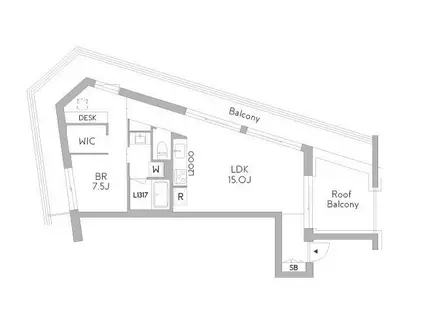 GRANDUO荻窪3(1LDK/4階)の間取り写真