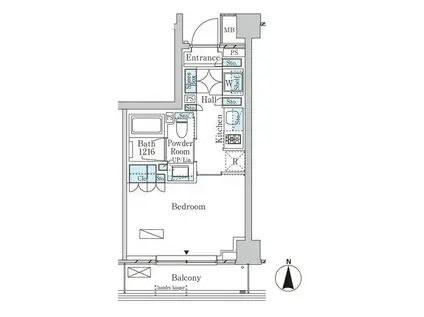 ラティエラ武蔵小杉(1K/5階)の間取り写真
