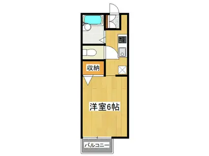 サンライフ相生(1K/2階)の間取り写真