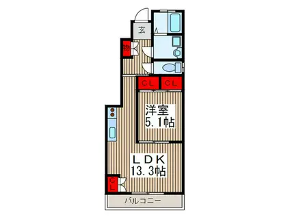 M-GRACE(1LDK/1階)の間取り写真