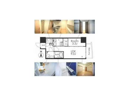 マリンズ心斎橋III 1003(1LDK/10階)の間取り写真