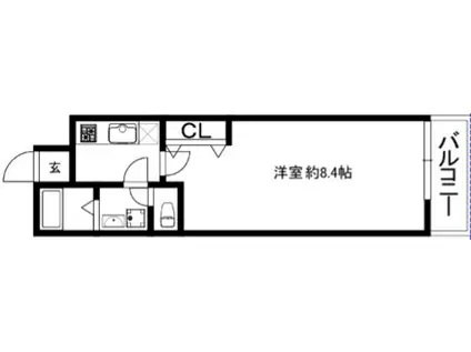 CONOIE西院(1K/5階)の間取り写真