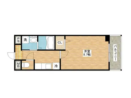 PROMENADEFUJI(1K/1階)の間取り写真