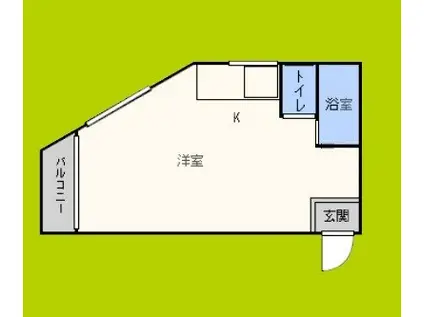 PANSHON CLEAR(ワンルーム/1階)の間取り写真