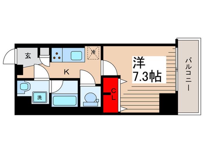 アーク日本橋人形町(1K/7階)の間取り写真