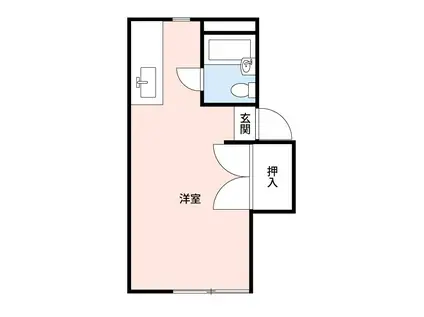 ラークヒルズ(ワンルーム/1階)の間取り写真