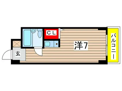 VILLAGE HOUSE千葉南(ワンルーム/1階)の間取り写真