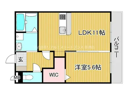 ウィズ秀和III(1LDK/3階)の間取り写真
