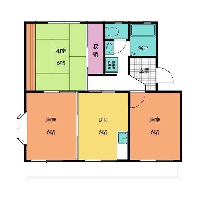 スカイコート高尾台(3DK/1階)の間取り写真